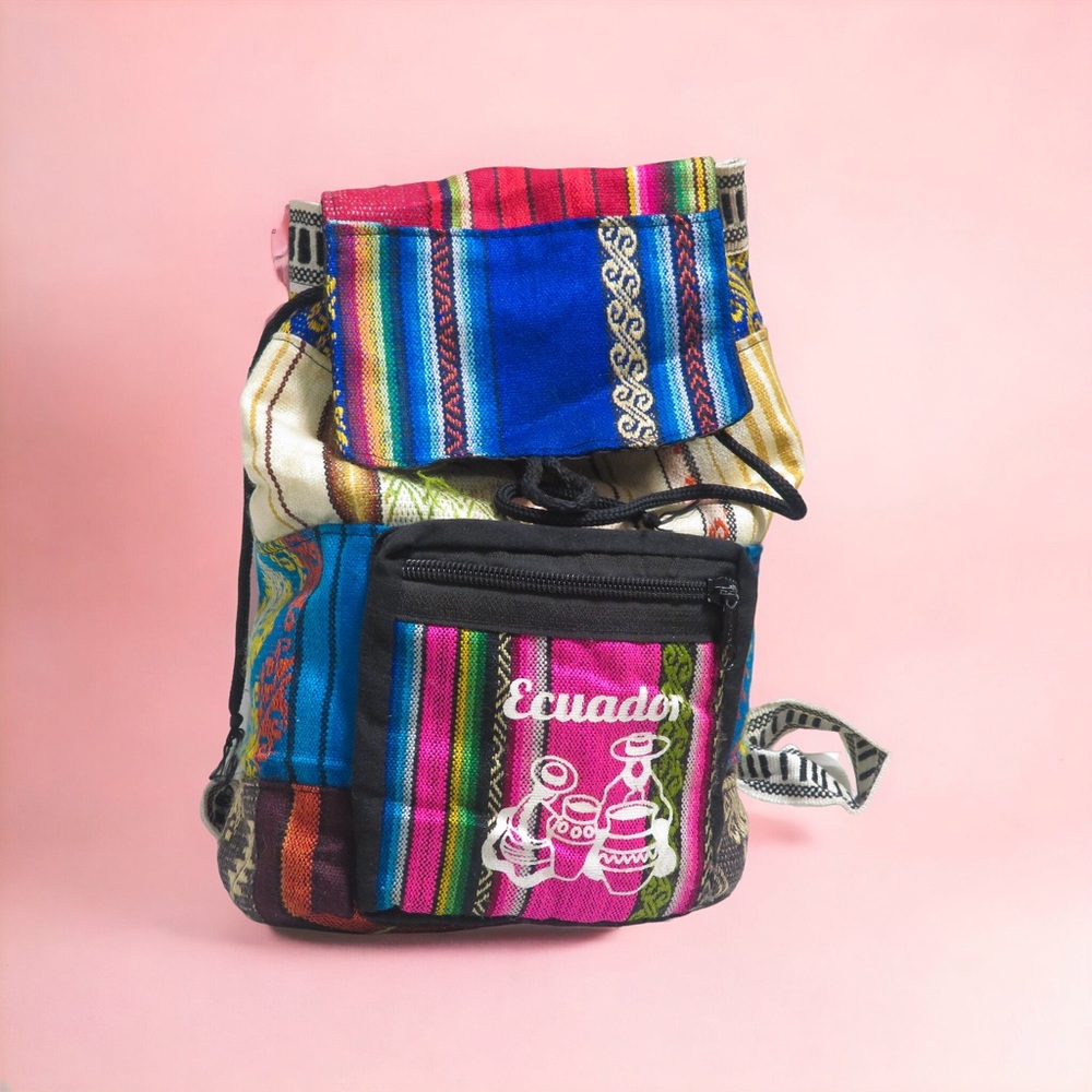 Ecuador Tribal Print Mini Backpack